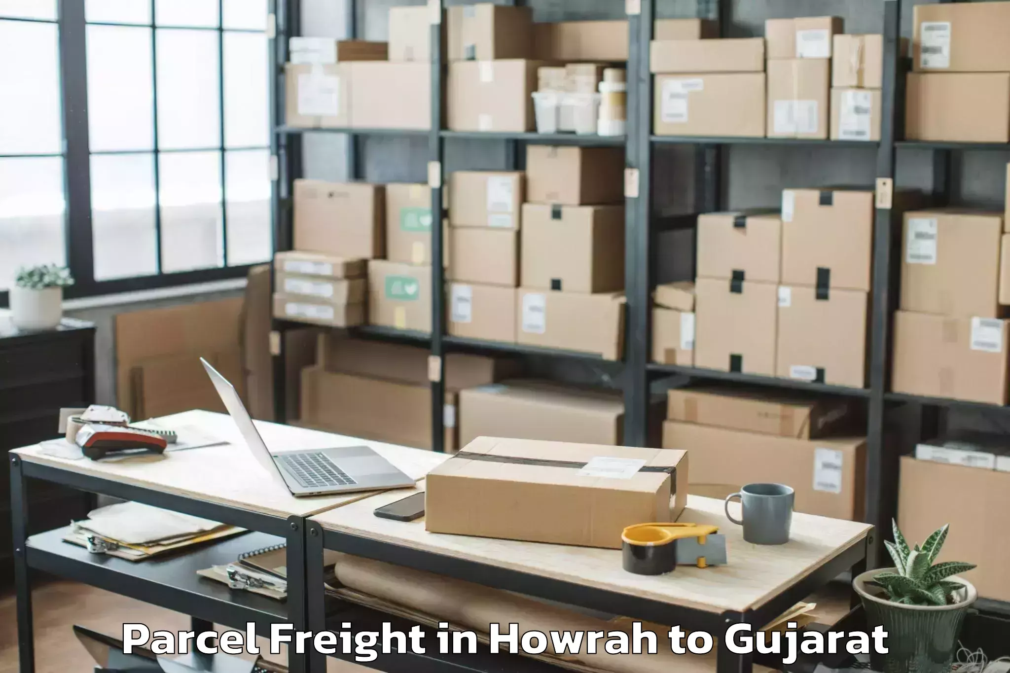 Top Howrah to Rajpipla Parcel Freight Available